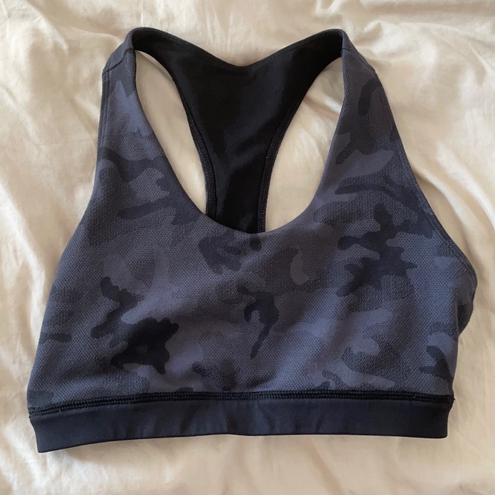 Ptula black stealth sports bra